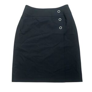 Hugo Boss Elegant virgin wool Black pencil Skirt size 8 office career whimsigoth